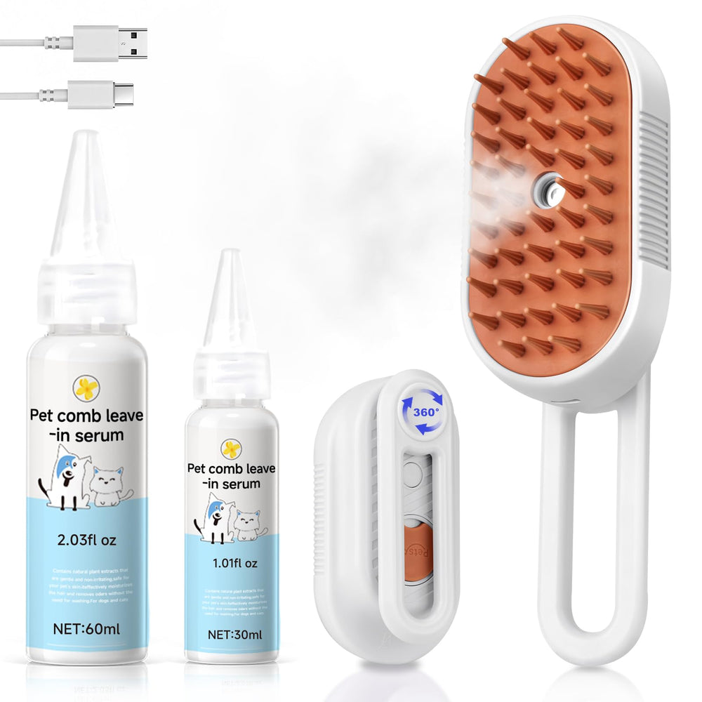 Brosse vapeur VVVVVW pour chats démêle en douceur et réduit les poils.
