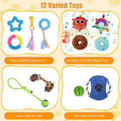 VYNALTIX Puppy Play Gym jouets-a-sifflets: stimulation auditive lors des jeux et apprentissages