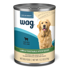 WAG ragoût agneau et légumes, texture riche, idéal pour repas quotidiens.