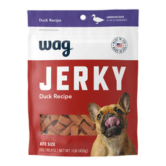 Wag bouchées canard tendres sur sachet refermable pour friandise pratique