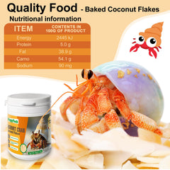 WaggyTech Crabe hermite : arôme coco attire les crabes et stimule l'appétit.
