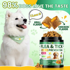Wagmee friandises molles chiens saveur poulet Krill, récompense savoureuse et facile à donner.