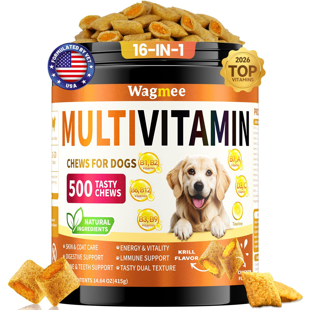 Wagmee 16-en-1 : boîte de vitamines chien, pratique au quotidien