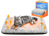 WanpeeGoo lit chauffant autonome pour chat gris, confort durable tout au long du repos.