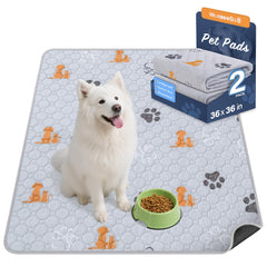 WanpeeGoo tapis d'entraînement chien orange, 36x36, doux et absorbant.