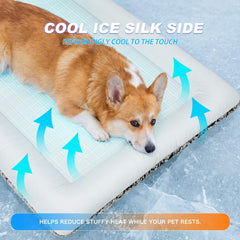 WanpeeGoo Tapis face froide en soie glacée, rafraîchissement agréable.