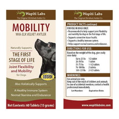 Wapiti Labs Poudre EVA – sachet pour chien, mobilité quotidienne.