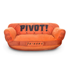 Jouet chien Warner Bros Amis canapé pivot orange pour câlins.