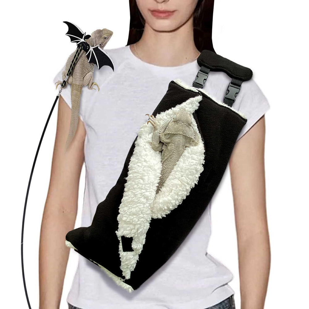 WATFOON dragon-barbu porte-sling: intérieur douillet pour le confort lors des sorties.