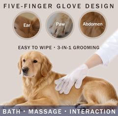 Gant bain sans eau WBLITUF, soin pratique pour animaux.