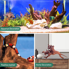 WDEFUN bois flotté naturel - cachettes Betta et crevettes.