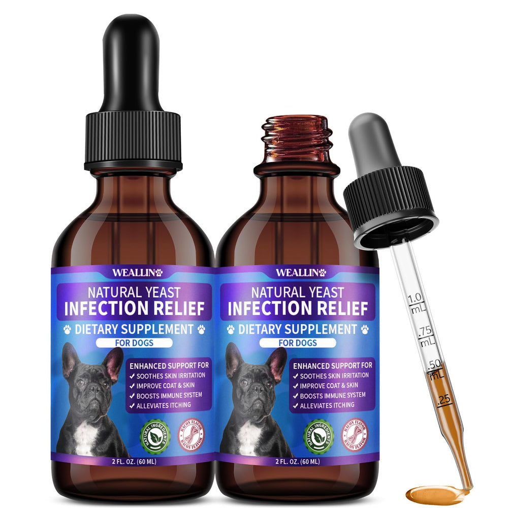 WeAllin Drops Lévre chien emballage visible, soin naturel de la peau.