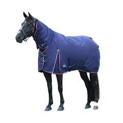 WeatherBeeta ComFiTec Essential Turnout 360g: dos imperméable protégeant le cheval de la pluie.