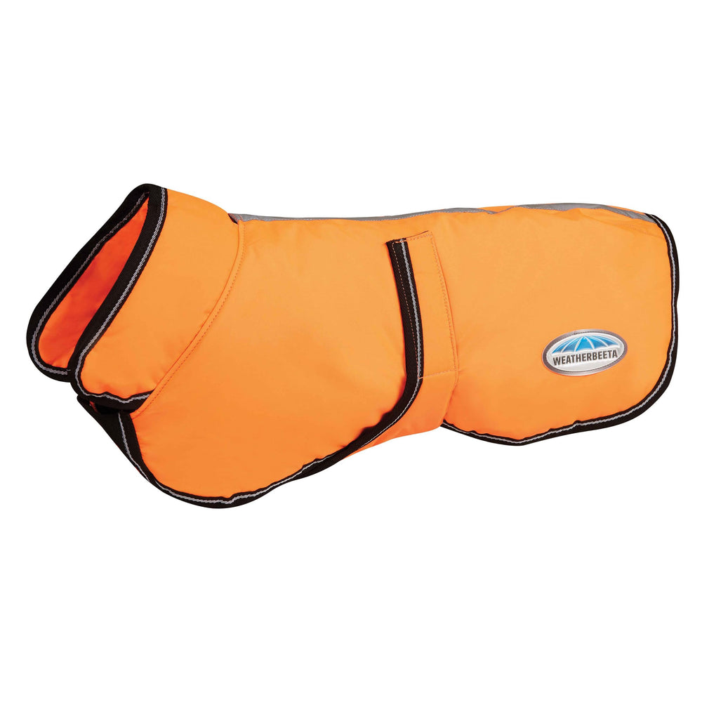 WeatherBeeta ComFiTec Reflective Parka 300D orange 16 pouces visible en promenade nocturne