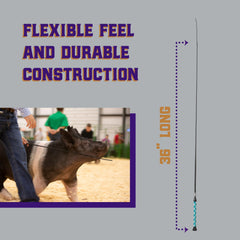 Fouet porcin robuste et flexible Weaver Livestock, mouvements fluides