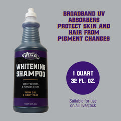 Weaver Livestock Shampoo taches-enlevees: aide à estomper les taches sur le pelage.
