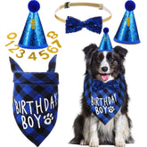 Bandana anniversaire Weewooday élégant pour chien, prêt pour les photos