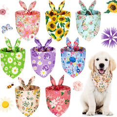 Bandana Weewooday pour chien fleurs, accessoire chic pour promenades et photos.