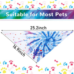Weewooday bandana triangle motifs multicolores pour chat, prêt à rehausser son style.