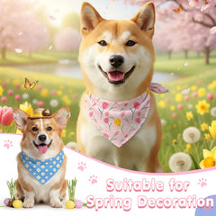 Bandana Weewooday motif floral pour chien, style tendance et léger à porter.