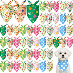 Bandana Weewooday motif marguerite pour chien, apparence printanière et confortable.