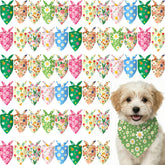 Bandana Weewooday pour chien avec marguerite, idéal pour promenade printanière.