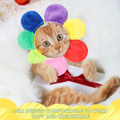 Weewooday chapeau tournesol pour animal, joli accessoire pour photos en extérieur.