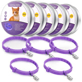 Weewooday collier calmant chat violet — ensemble de 5 pour apaiser le stress potentiel