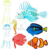 Weewooday poisson jaune artificiel, décor vivant et coloré pour votre bac