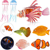 Poisson Weewooday à grandes ailes marron, décor durable pour aquarium