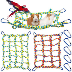 Weewooday réseau corde escalade rouge pour petits animaux, durable et facile à accrocher.