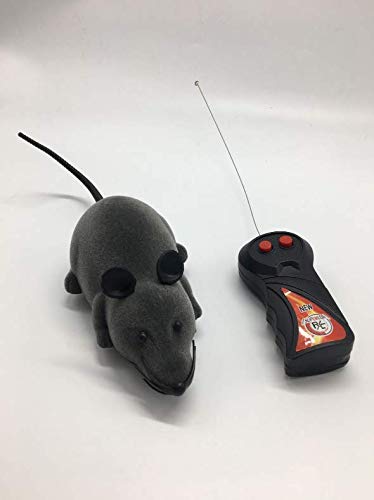 Souris télécommandée WEFOO grise, divertissement pour chat et enfant.