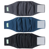 Wegreeco bande ventrale chien noir, confortable et lavable pour petits chiens.