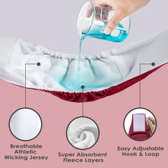 Bande ventrale Wegreeco lavable jade, absorption intégrée pour jour et nuit.