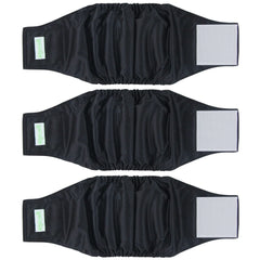 wegreeco couches lavables pour chien noir pack3 médium – confort durable pour chien mâle