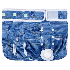Couches Wegreeco pour chien bleu jean taille XL, ensemble de 3, confort durable.