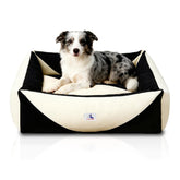 Welfibr canapé chien en coton canvas, housse lavable facilitant l’entretien.