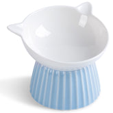 Bol Wellbro pour chat surélevé en céramique, inclinée pour un confort optimal.