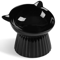 Wellbro bol chat eleve montre le bol surélevé pour un repas plus confortable.