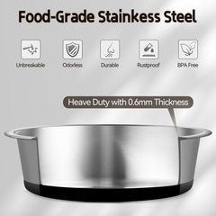 Wellbro bol inox compatible lave-vaisselle, nettoyage facile après chaque repas.