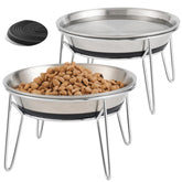 Wellbro bols chat eleves ensemble pour repas confortables et pratiques.