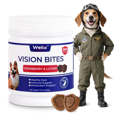 Wellix 260 Bites Vision Taurine – bouchées savoureuses pour soutien oculaire des chiens.