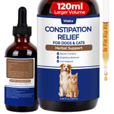 Wellix relief constipation chat, flacon prêt à ajouter au repas.