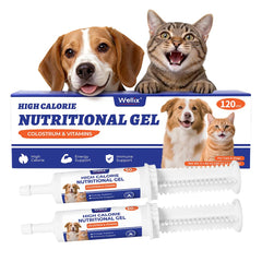 Wellix Gel nutritionnel haute-calorie pour chien et chat accompagne la prise de poids de manière saine.