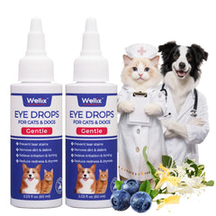 Wellix gouttes yeux chat et chien avec embout précis pour une application douce.