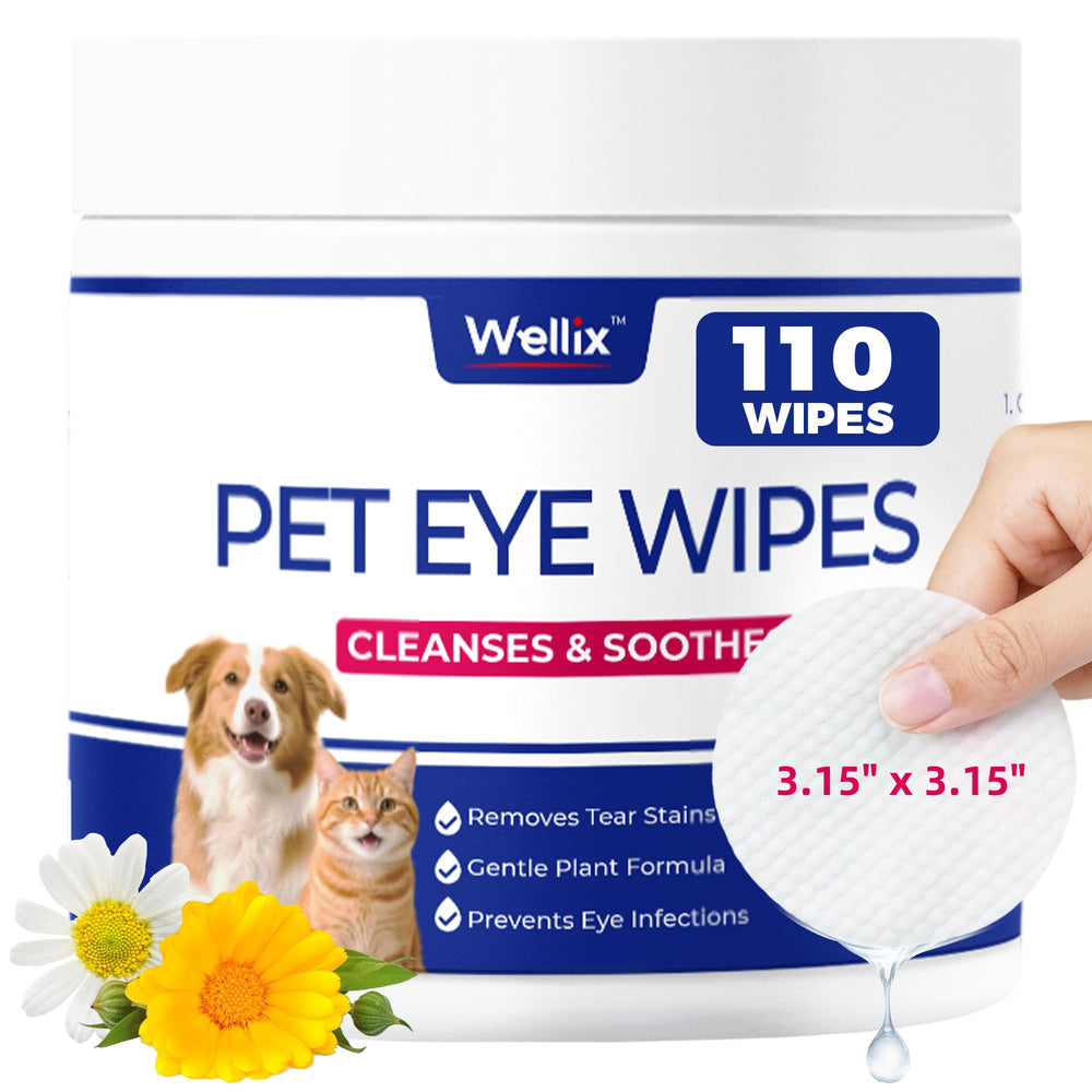 Wellix Lingettes Yeux – hydratation douce autour des yeux pour chiens et chats