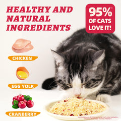 Wellix Topper Chat Œuf Jaune Séché: texture croquante pouvant stimuler l’appétit