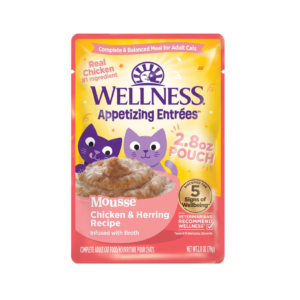 Wellness Appetizing Mousse : texture soyeuse au poulet et hareng, stimulant l'appétit
