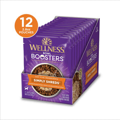 Wellness Bowl Boosters Simply Shreds – bol prêt avec texture savoureuse pour chiens.
