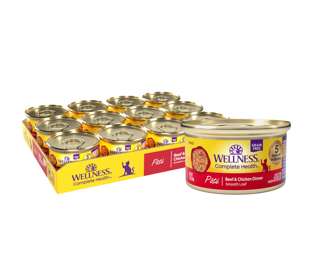 Wellness chat adulte, pack de 24 boîtes, repas pratique quotidien.